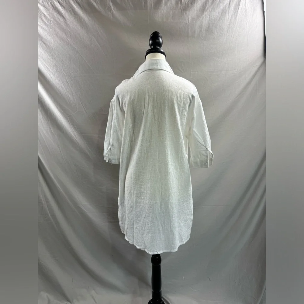 White High Low Hem Blouse With Shorts - Picture 10 of 10